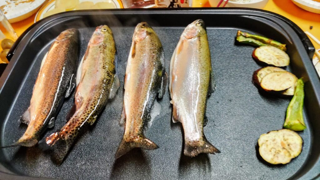 静岡 富士宮 精進川 釣り 釣り堀 マス 鱒 養鱒場 くぬぎ養鱒場 障害者 車椅子
