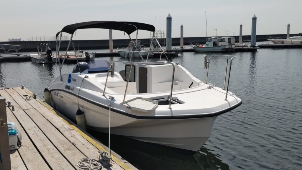 兵庫 西宮 マリーナ 新西宮ヨットハーバー レンタルボート シースタイル AX220 S-QUALO 看護師付き添いサービス めぐみ